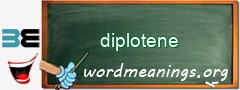 WordMeaning blackboard for diplotene